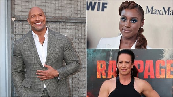 Dwayne Johnson aka WWE wrestling superstar The Rock, Issa Rae, and Dany Garcia are teaming up for HBO backyard wrestling series Tre Cnt, courtesy Kathy Hutchins as well as DFree via Shutterstock.com.