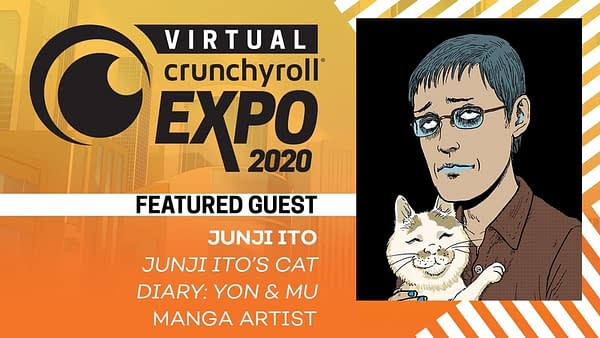 An image showcasing critically-acclaimed horror mangaka Junji Ito's panel at Virtual CrunchyRoll Expo 2020.