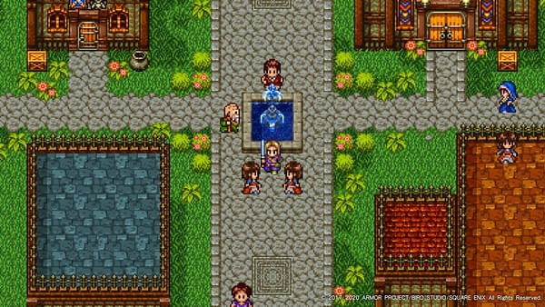 A look at that same shot, now in a top-down retro RPG format. Courtesy of Square Enix.