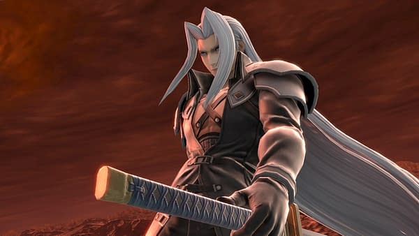 The one-winged angel has come to Smash, and smash hard. Courtesy of Nintendo.