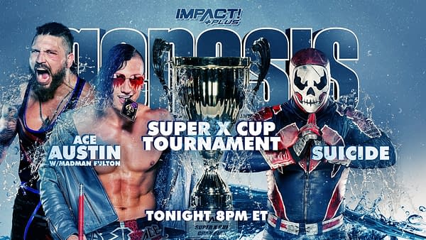 Match graphic for Ace Austin vs. Suicide at Impact Genesis
