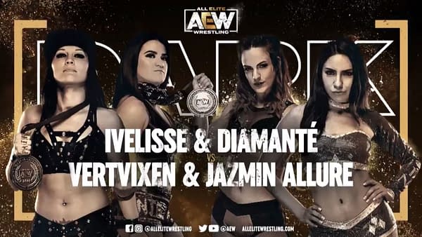 Ivelisse and Diamante face Vertvixen and Jazmin Allure on next Tuesday's episode of Dark
