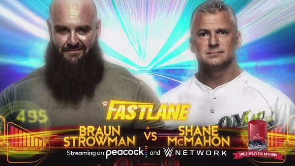 Match graphic for Braun Strowman vs. Shane McMahon at WWE Fastlane