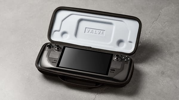 A look at the Steam Deck in its case, courtesy of Valve Corporation.