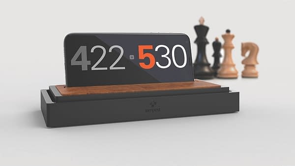 A look at the Tempest Chess Clock, courtesy of Tempo Games LLC.
