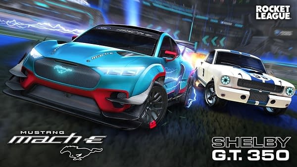 A look at the Ford Mustang models coming to Rocket League, courtesy of Psyonix.