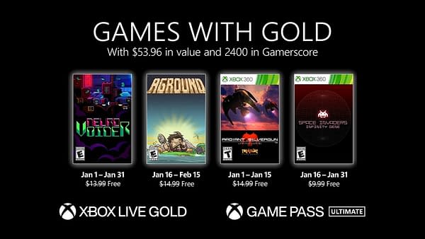 Xbox Reveals Their January 2022 Games With Gold Lineup