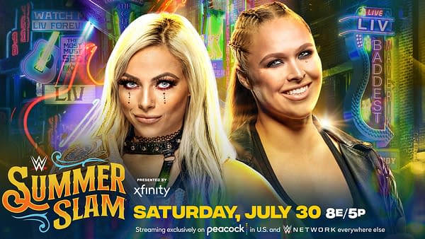 WWE SummerSlam Match Graphic: Liv Morgan vs Ronda Rousey