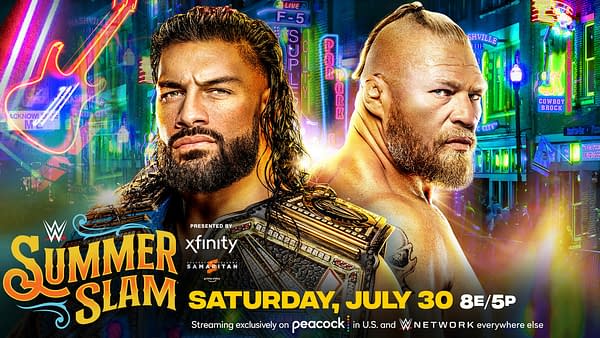WWE SummerSlam Match Graphic: Roman Reigns vs Brock Lesnar