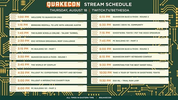 QuakeCon 2022 Reveals The Full Schedule Of Events