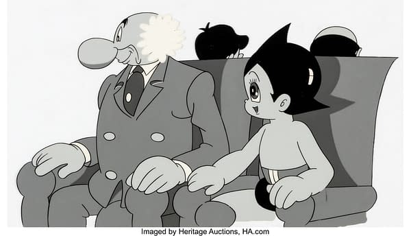 Une Cellule De Production De L'anime Astro Boy, Dont Nous Avions Précédemment Couvert La Vente Aux Enchères.  La Vente Aux Enchères De Cette Cellule De Production Est Attribuée À Heritage Auctions.