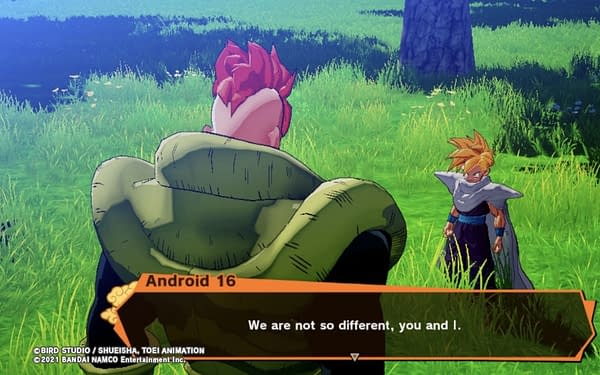 Android 16 & Gohan in Dragon Ball Z: Kakarot. Credit: Bandai NAMCO