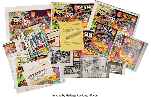 Entire George Pérez & Klaus Janson Marvel Beatles Comic Art At Auction