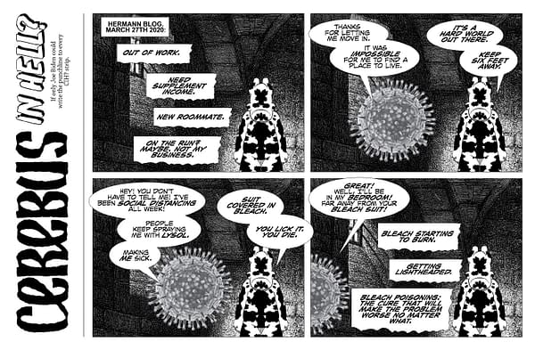 Page from Cerebus In Hell's Batvark: Contagion