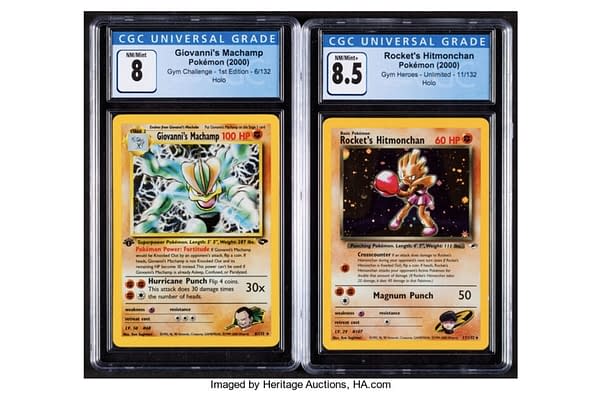 Machamp & Hitmonchan Pokémon Cards. Credit: Heritage Auctions