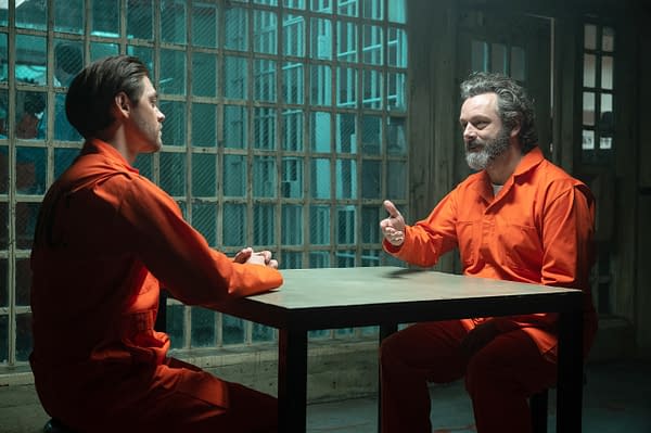 Tom Payne and Michael Sheen in the season finale episode of Prodigal Son, courtesy of FOX.