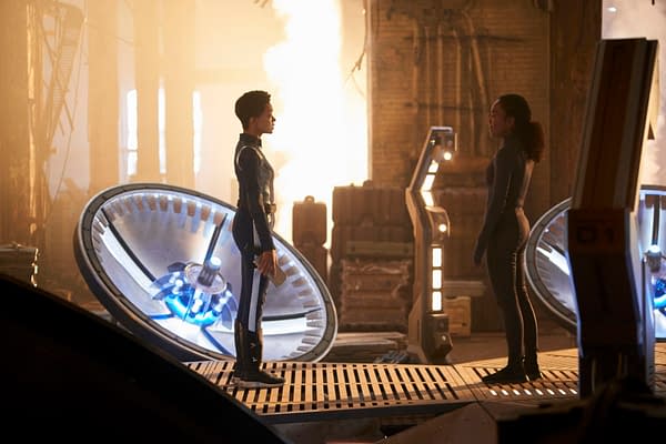 Burnham meets her mother on Star Trek: Discovery, courtesy of CBS All Access.