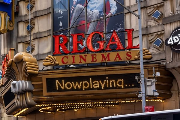 New York NY/USA-January 5, 2020 The Regal Cinemas in Times Square in New York. Editorial credit: rblfmr / Shutterstock.com