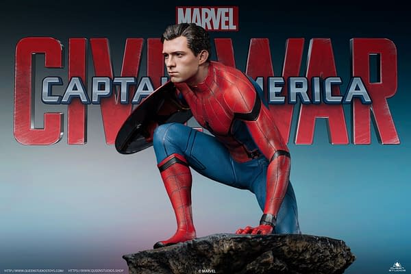 Spider-Man Dons Captain America's Shield in New Queen Studios Statue