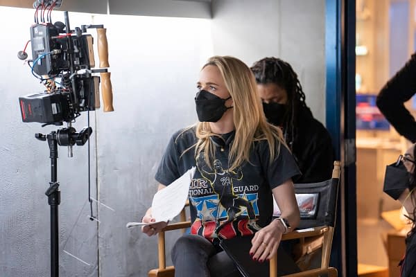 The Flash S08E16 Images Include Director Caity Lotz & Grant Gustin BTS