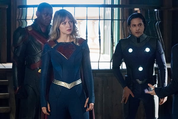 Supergirl, Martian Manhunter, and Brainy