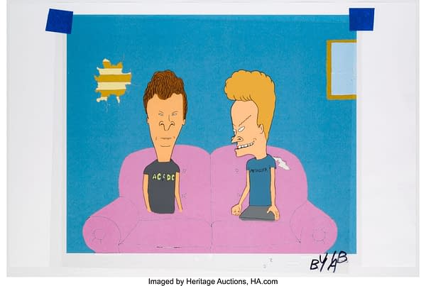Beavis and Butt-Head Production Cel Setup. Credit: Heritage Auctions