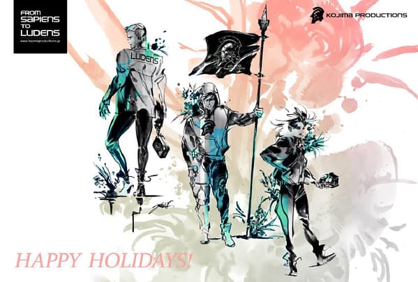 A holiday card from Kojima and company, courtesy of Kojima Productions.