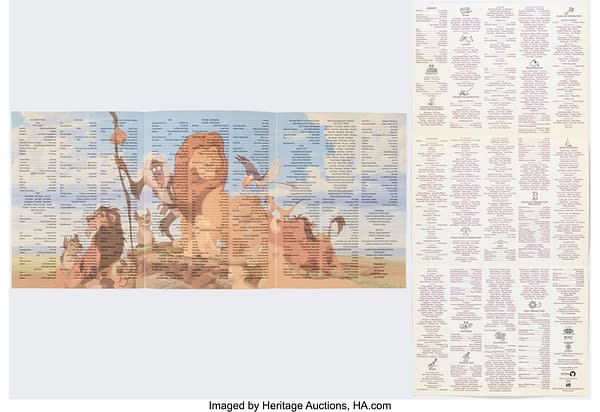 The Lion King item up for bid. Credit: Heritage Auctions
