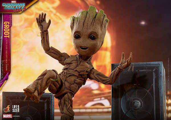 Baby Groot Life-Size Figure Dances his Way to Collections From Hot Toys