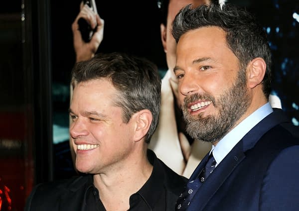 Matt Damon and Ben Affleck at the Los Angeles premiere of 'Live By Night' held at the TCL Chinese Theatre in Hollywood, USA on January 9, 2017 (Tinseltown / Shutterstock.com)