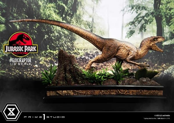 Jurassic Park Velociraptor Attack Captured with Prime 1 Studio