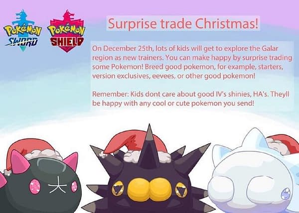 Pokémon Sword & Shield "Surprise Trade Christmas" Devised