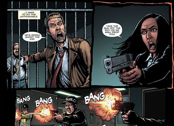 In Hellblazer: Rise And Fall #3 &#8211; Everyone Gets A Gun!