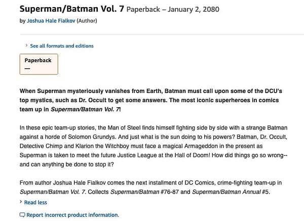 DC Cancels Superman/Batman Vol.7, Will Resolicit in 61 Years