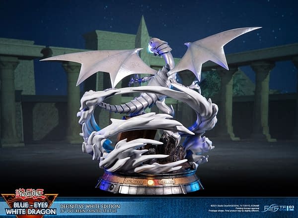 Yu-Gi-Oh Blue-Eyes White Dragon Powers Up with First 4 Figures