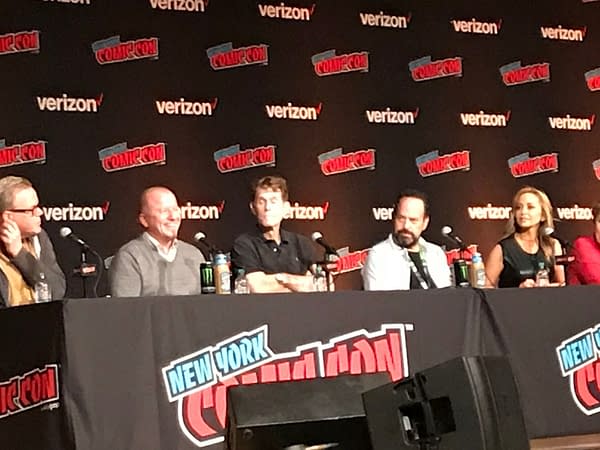 Promoting the Shiny, New Batman: The Animated Series Blu-Ray Set at NYCC