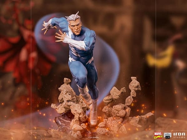 Quicksilver Races On In With New Marvel Comics Iron Studios Statue