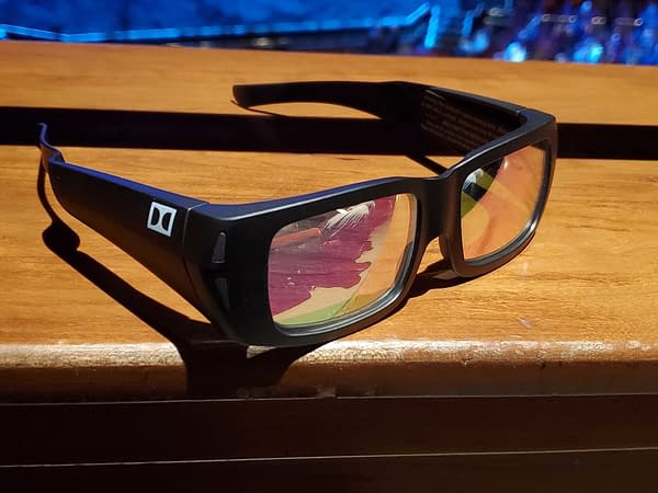 CinemaCon 2022 3D glasses passed out for the Disney presentation, photo by Kaitlyn Booth.