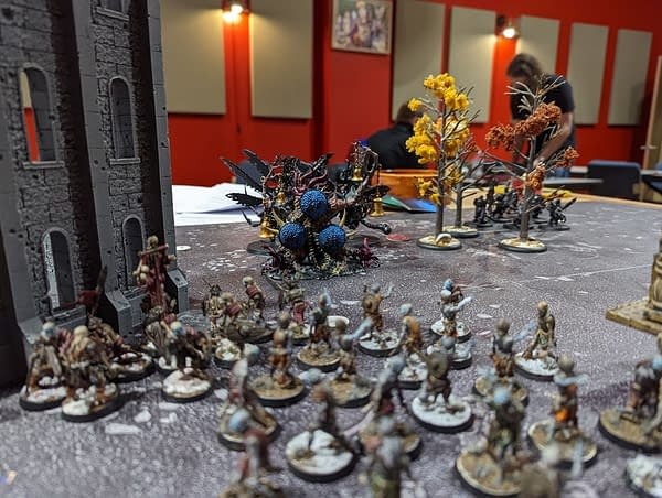 In which Death views Life, in a manner of terms. Photo credit: Kain, during a Path to Glory campaign battle in Age of Sigmar by Games Workshop.
