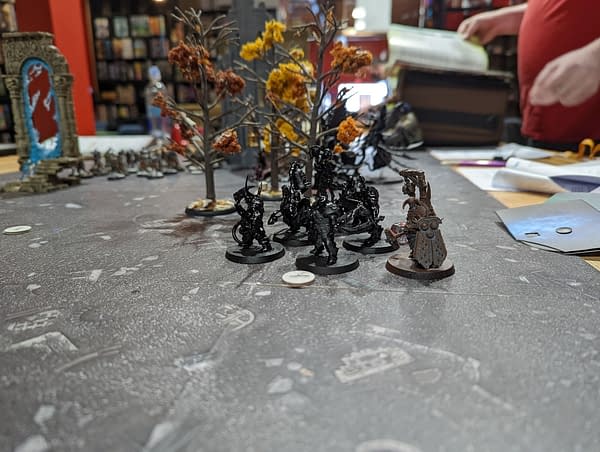 Felch the Lord of Blights and his band of Putrid Blightkings survey the deadlands that lay ahead. Photo credit: Kain, during a Path to Glory battle for Age of Sigmar by Games Workshop.