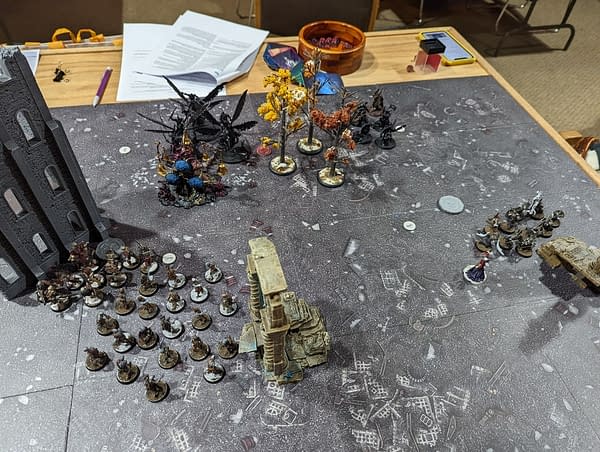 The Path to Glory is paved with blood and pus. Photo credit: Kain, our opponent for this matchup for Path to Glory, a campaign mode from Age of Sigmar by Games Workshop.