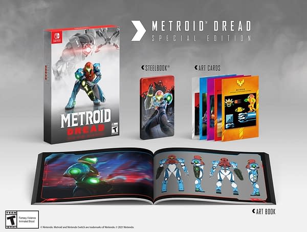 A look at all the contents of the Metroid Dread: Special Edition, courtesy of Nintendo.