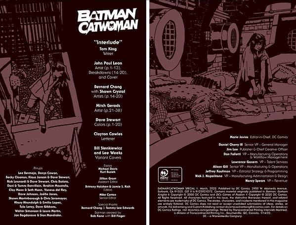 Michael Davis Writes Essay For John Paul Leon Batman/Catwoman Special