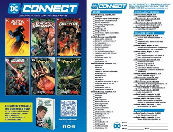 DC Comics Replaces Print Previews With Checklist Posters
