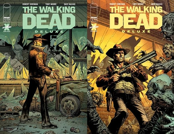 A look at two of the covers for The Walking Dead Deluxe, courtesy of Skybound Entertainment.