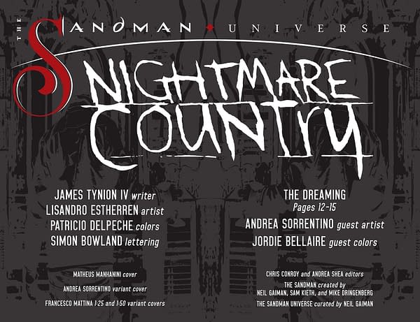 Interior preview page of Sandman Universe: Nightmare Country #2
