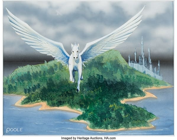 The art for Island Sanctuary, painted by Mark Poole for the iconic Magic: The Gathering card from the Limited Editon Alpha set. Currently available at auction on Heritage Auctions' website.