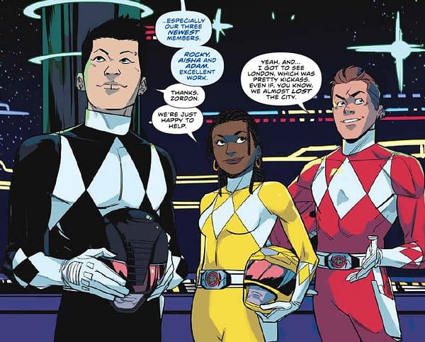 (Spoiler), (Spoiler) and (Spoiler are the New Power Rangers in Mighty Morphin' #40, Out Today. Um, Spoilers.