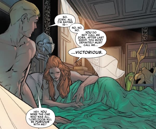 Is There An Hidden Big Bad Behind The Bride In Fantastic Four #32?