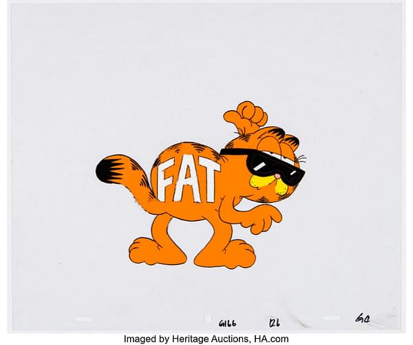 Garfield and Friends "The Garfield Rap" Garfield Production Cel. Credit: Heritage Auctions